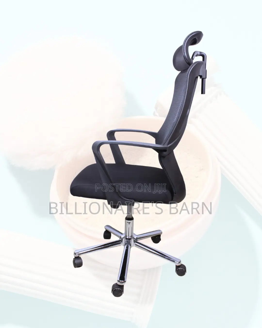 Headrest Office Chair • Office-Ready Style, Breathable Mesh Airflow