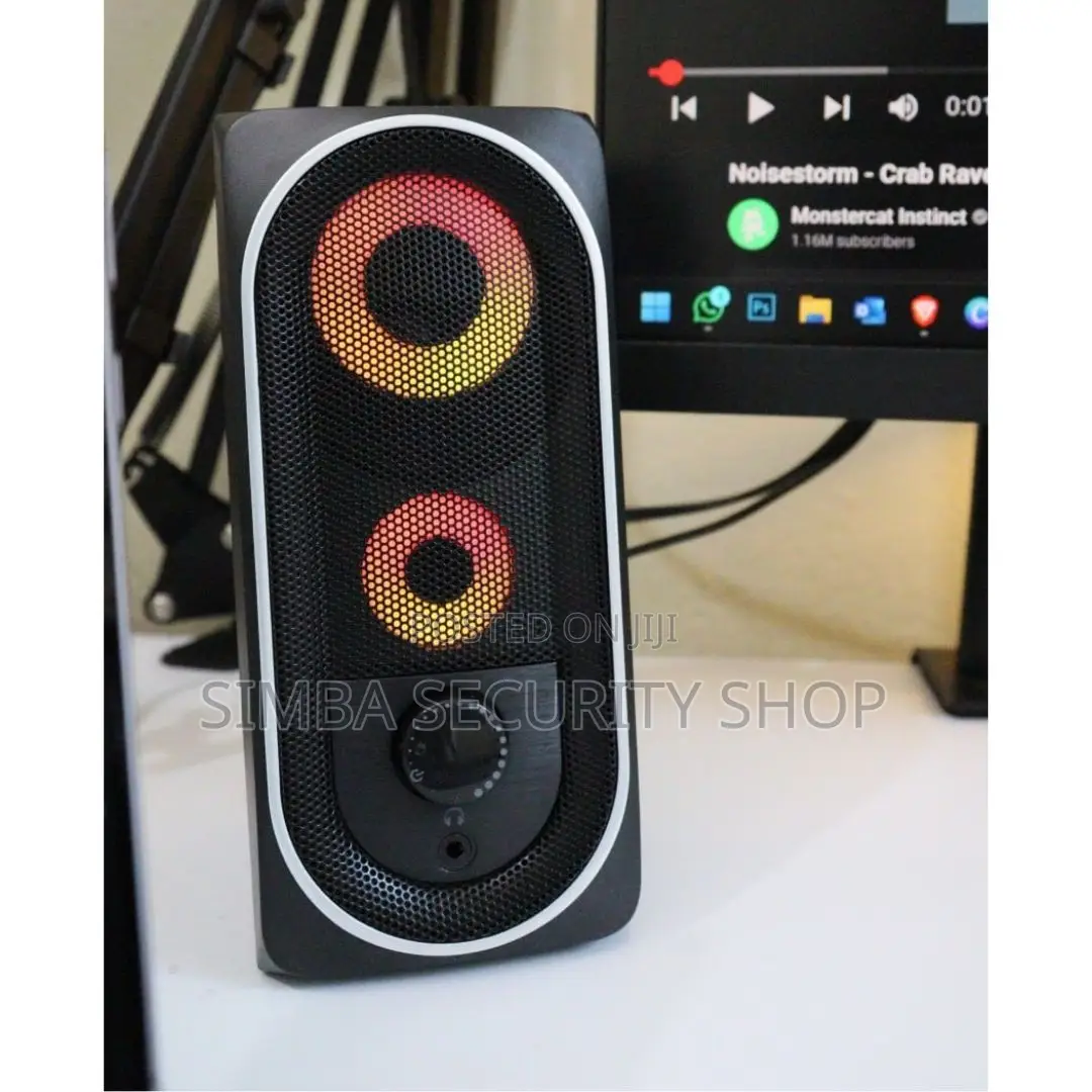 Original Hp Dhe-6001 Wired RGB Gaming Speakers Led Pc Laptop Computer