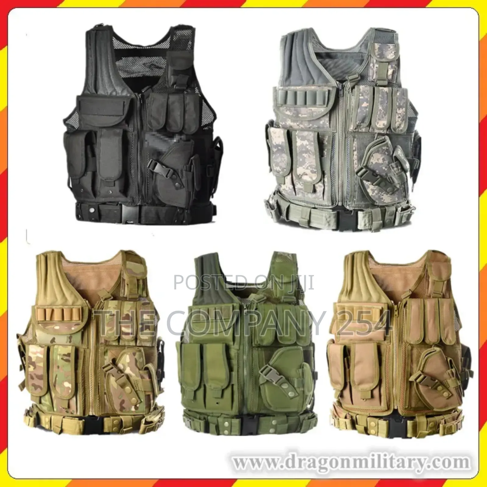 Outdoor Tactical Vest Fitness Shooting Webbing Vest With Molle Gear