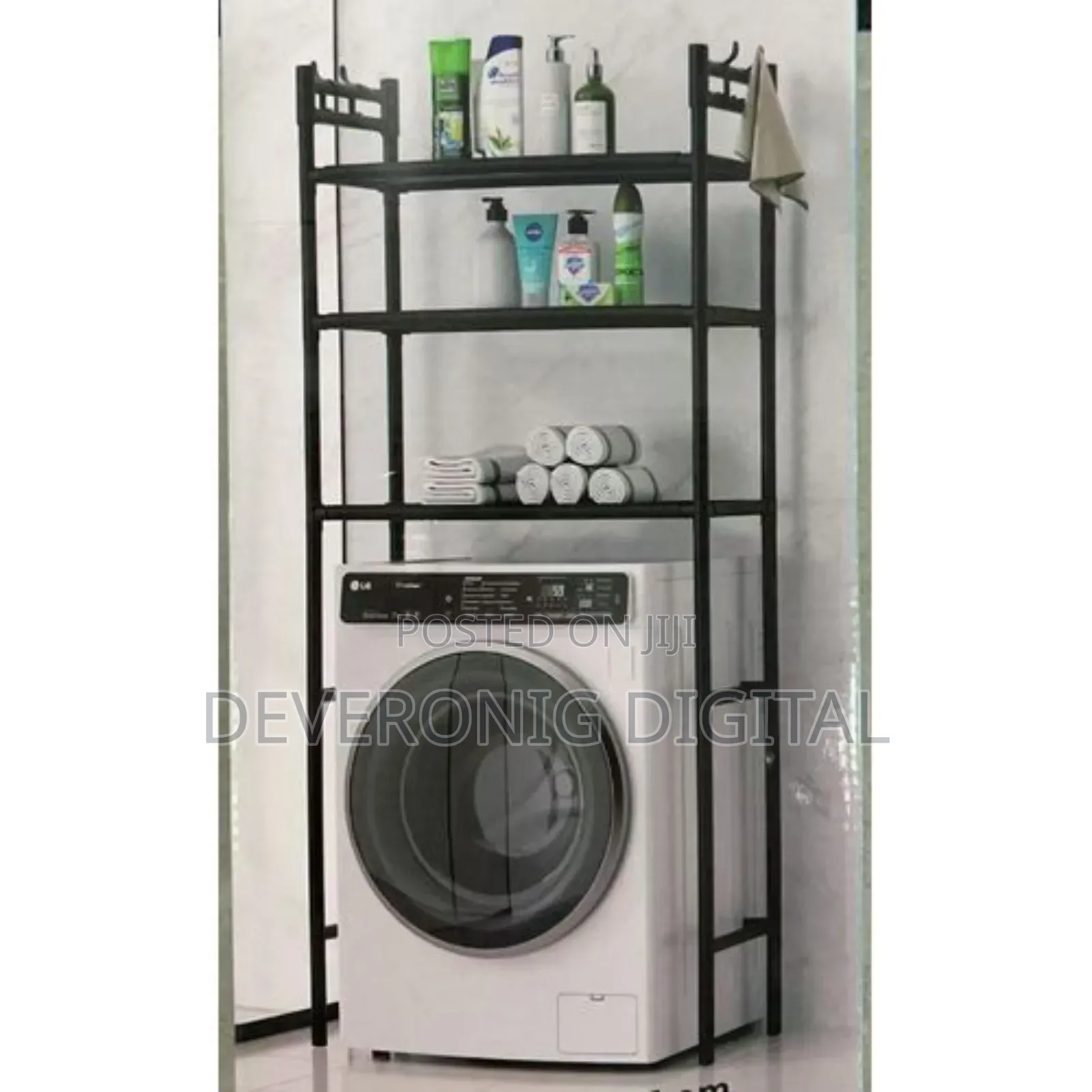 Detachable Metallic 3 Layer Washing Machine Rack