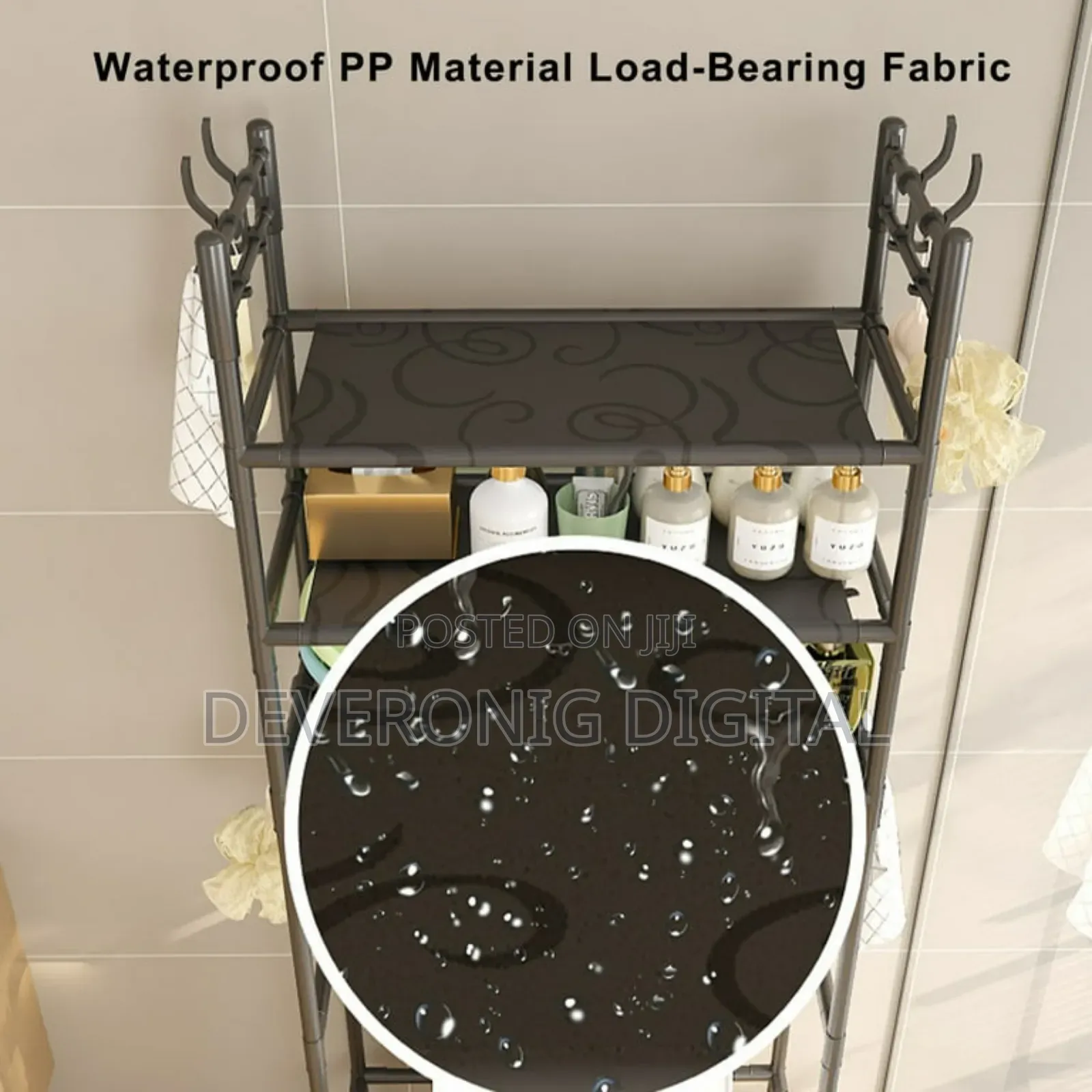 Detachable Metallic 3 Layer Washing Machine Rack