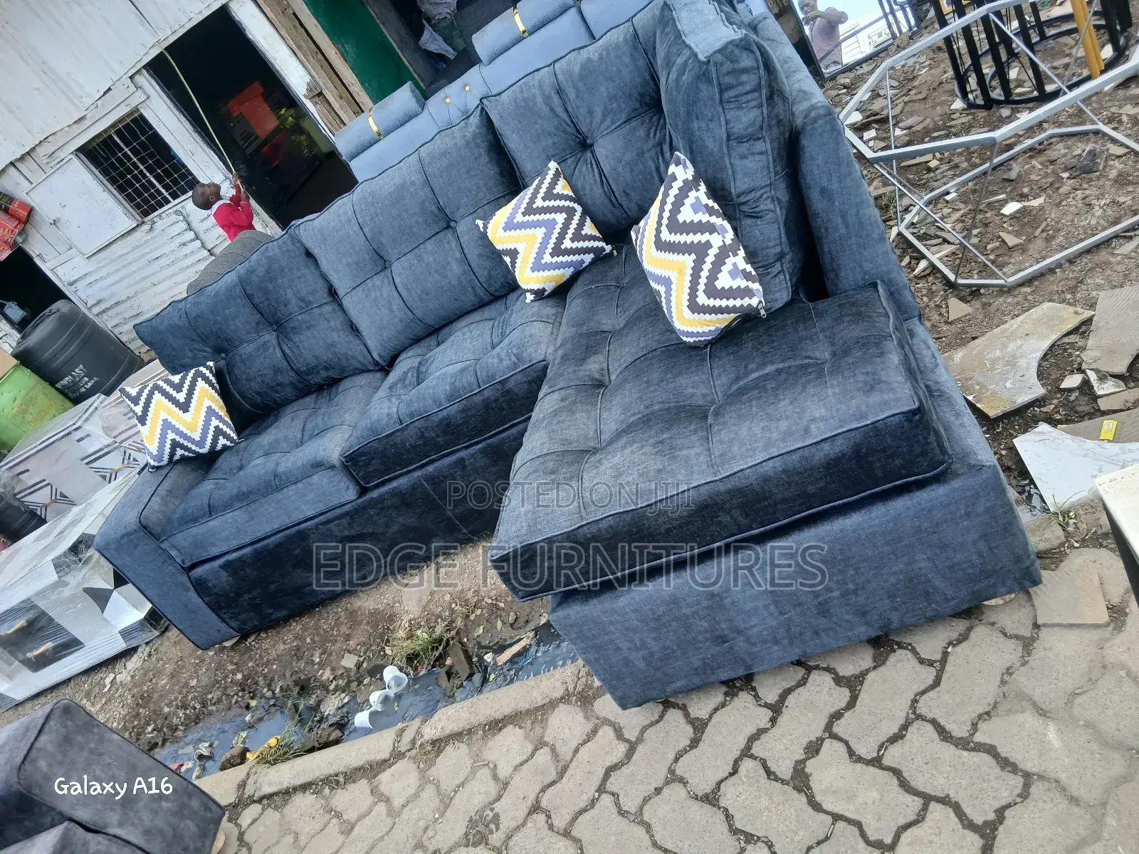 Dark Velvet 6seater Sofa Set for Sale