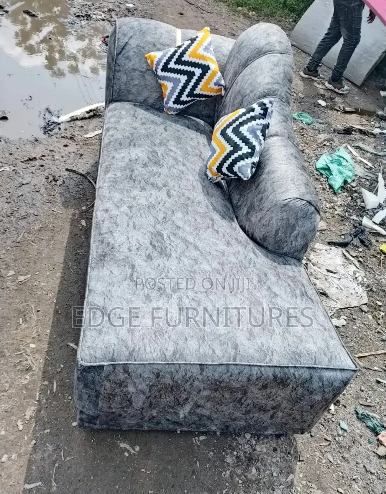 Velvet Grey Sofabed for Sale
