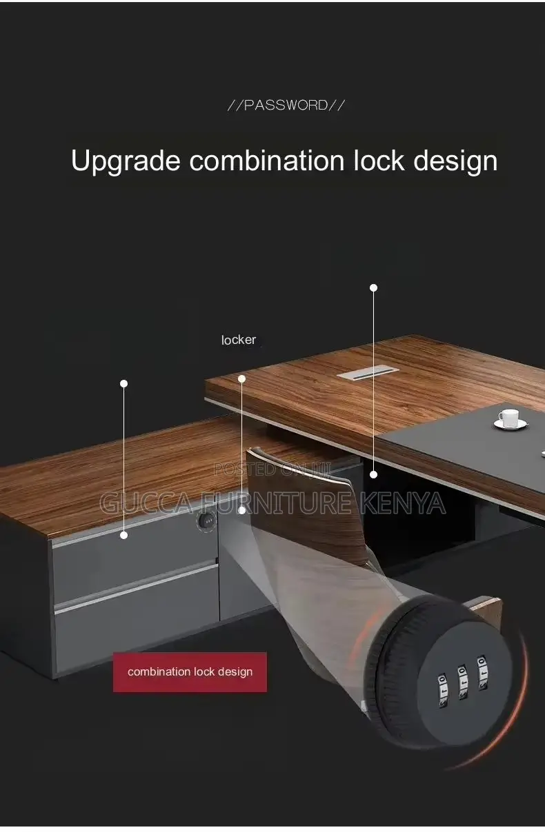 1800mm Executive L-shaped Desk With Extension