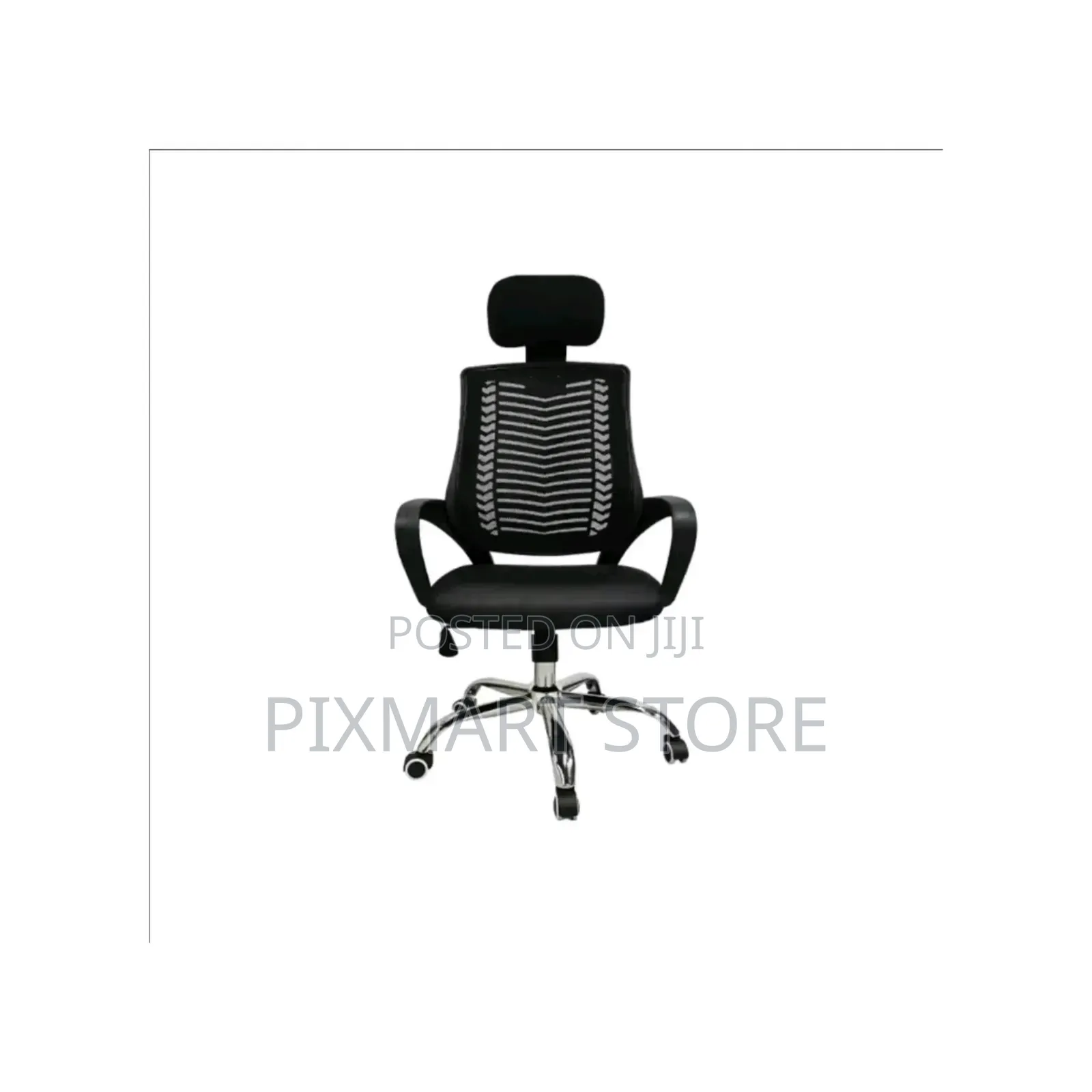 Secretarial Mesh Office Chair With Headrest – Ergonomic Comfort