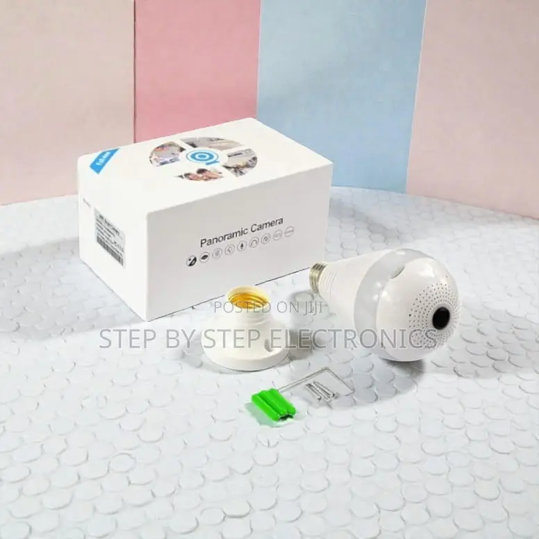 Panoramic Wifi Bulb Camera 1080p With Cloud Storage Support