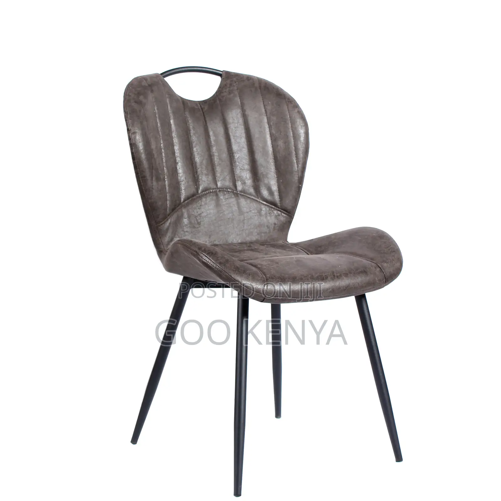 Home Chair; Modern Dining Chair With Fabric Seat And Metal Frame
