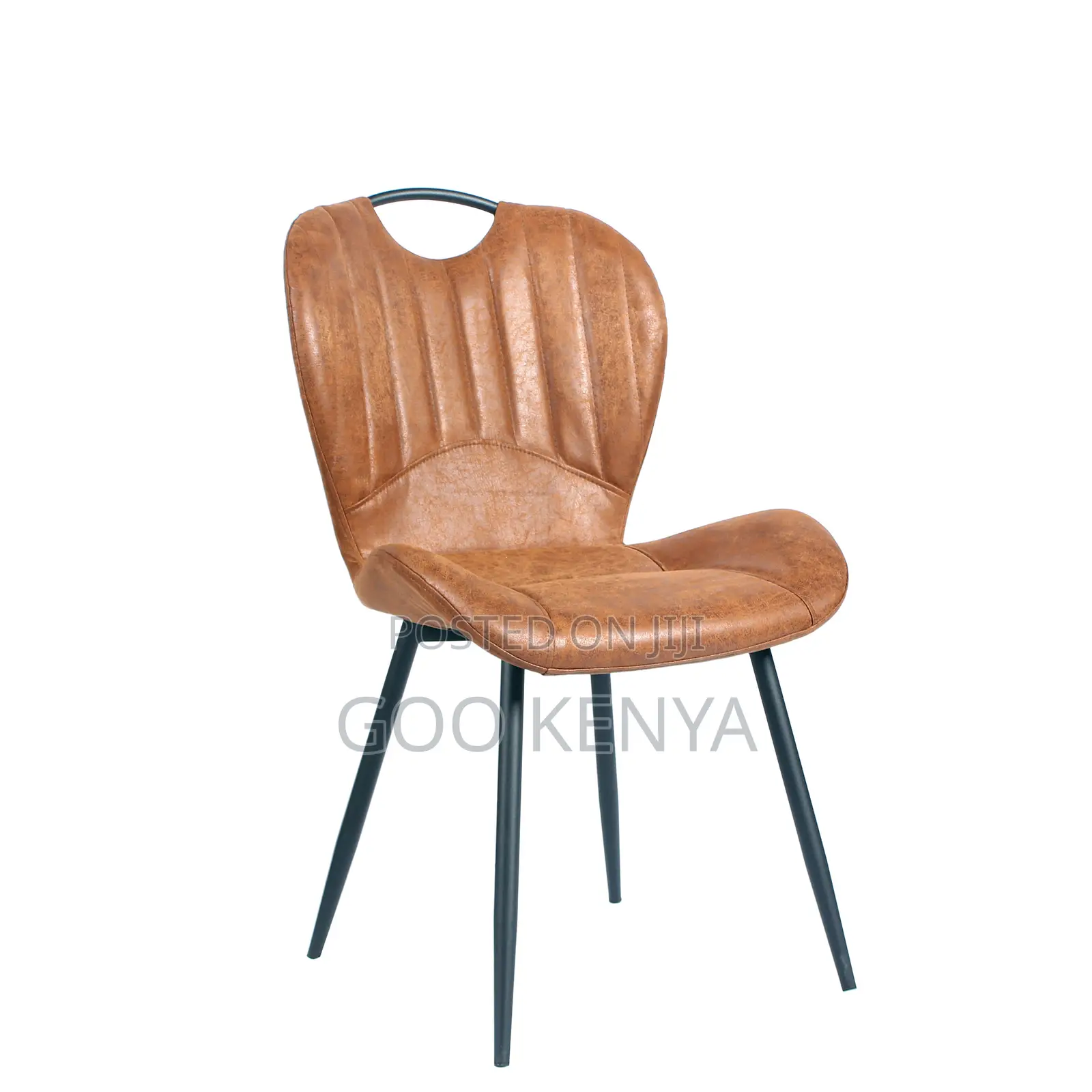 Home Chair; Modern Dining Chair With Fabric Seat And Metal Frame