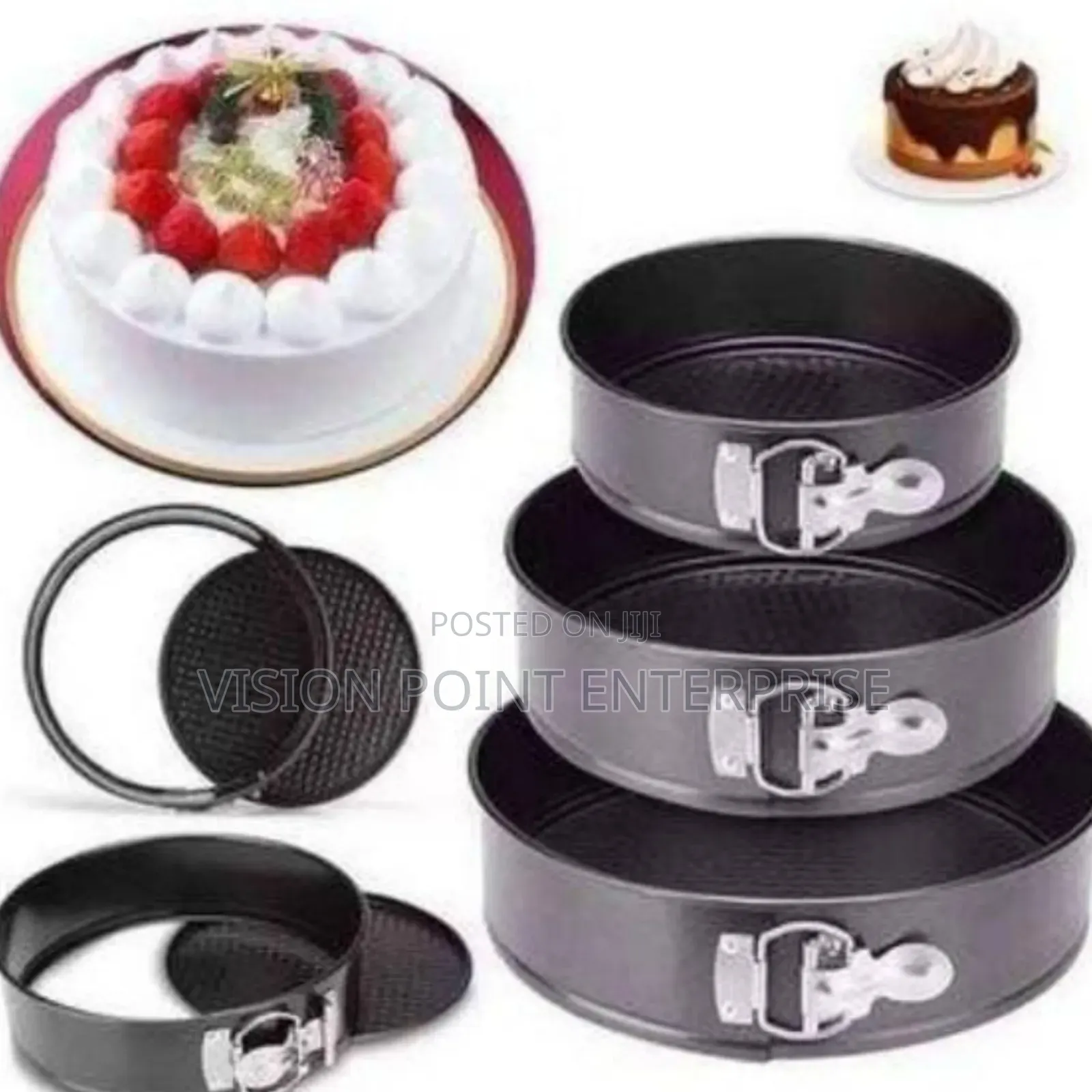 3 Round Baking Tins Set
