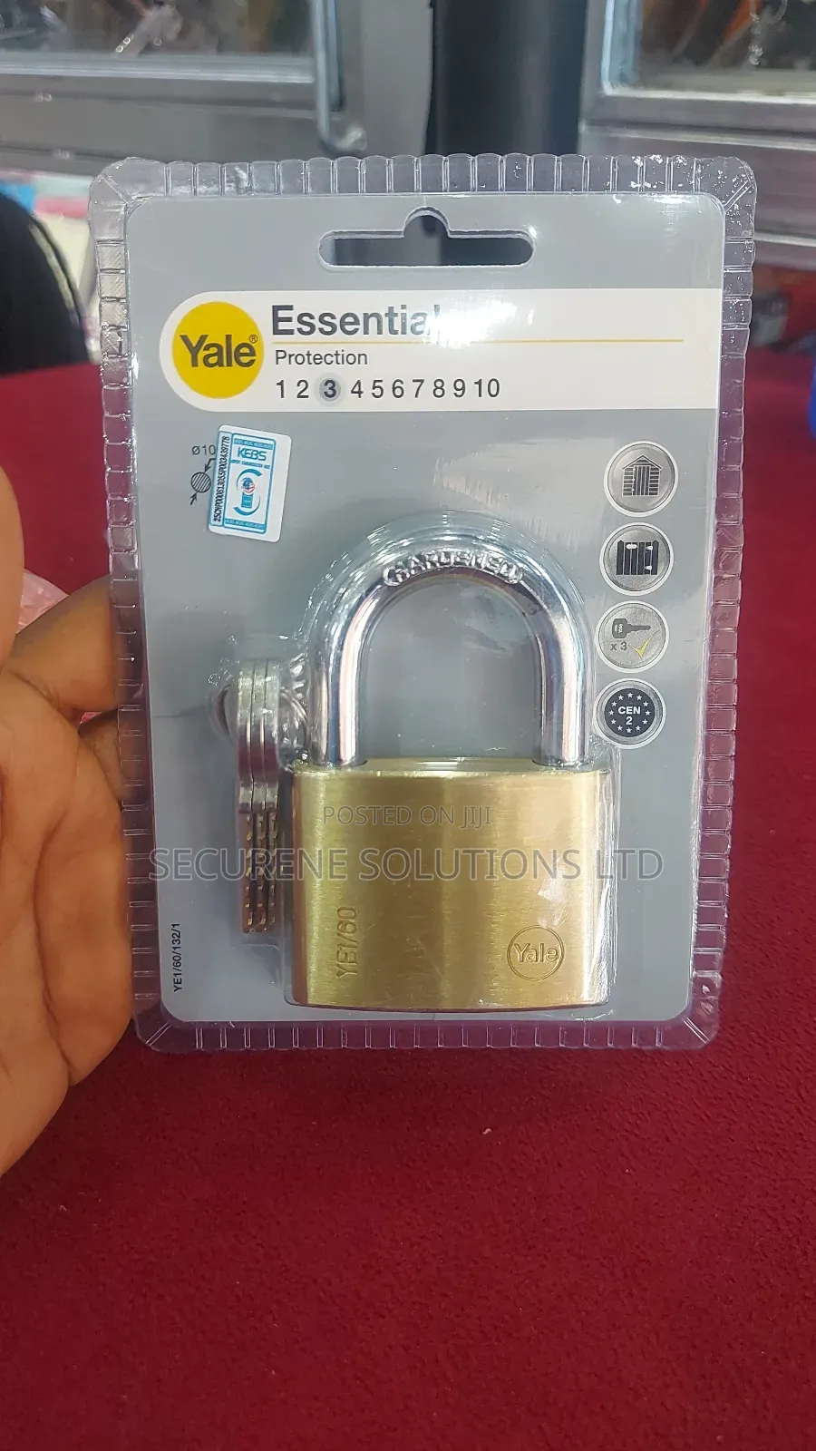 Yale Essential Protection ,50mm,60mm Brass Padlock