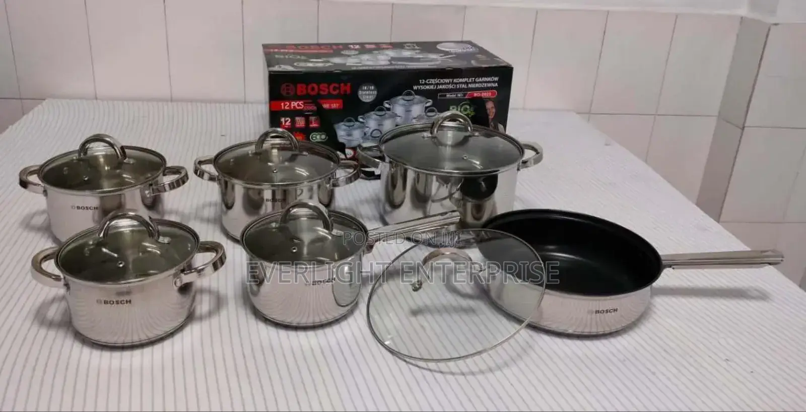 12pcs Bosch Stainless Steel Cooker
