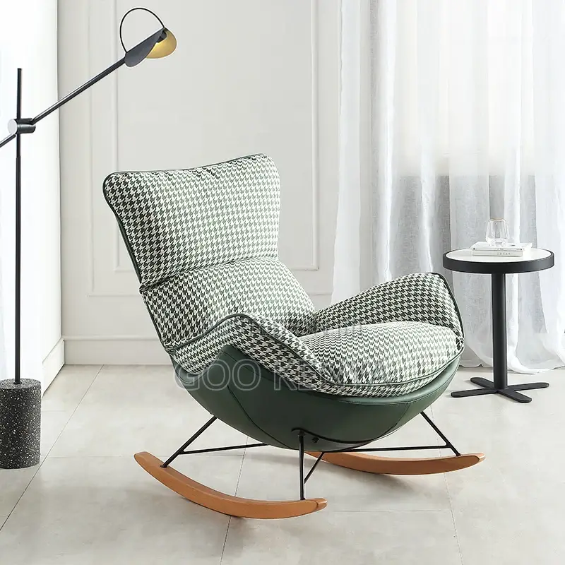 Home Chair; Modern Leather Rocking Chair For Home Or Business