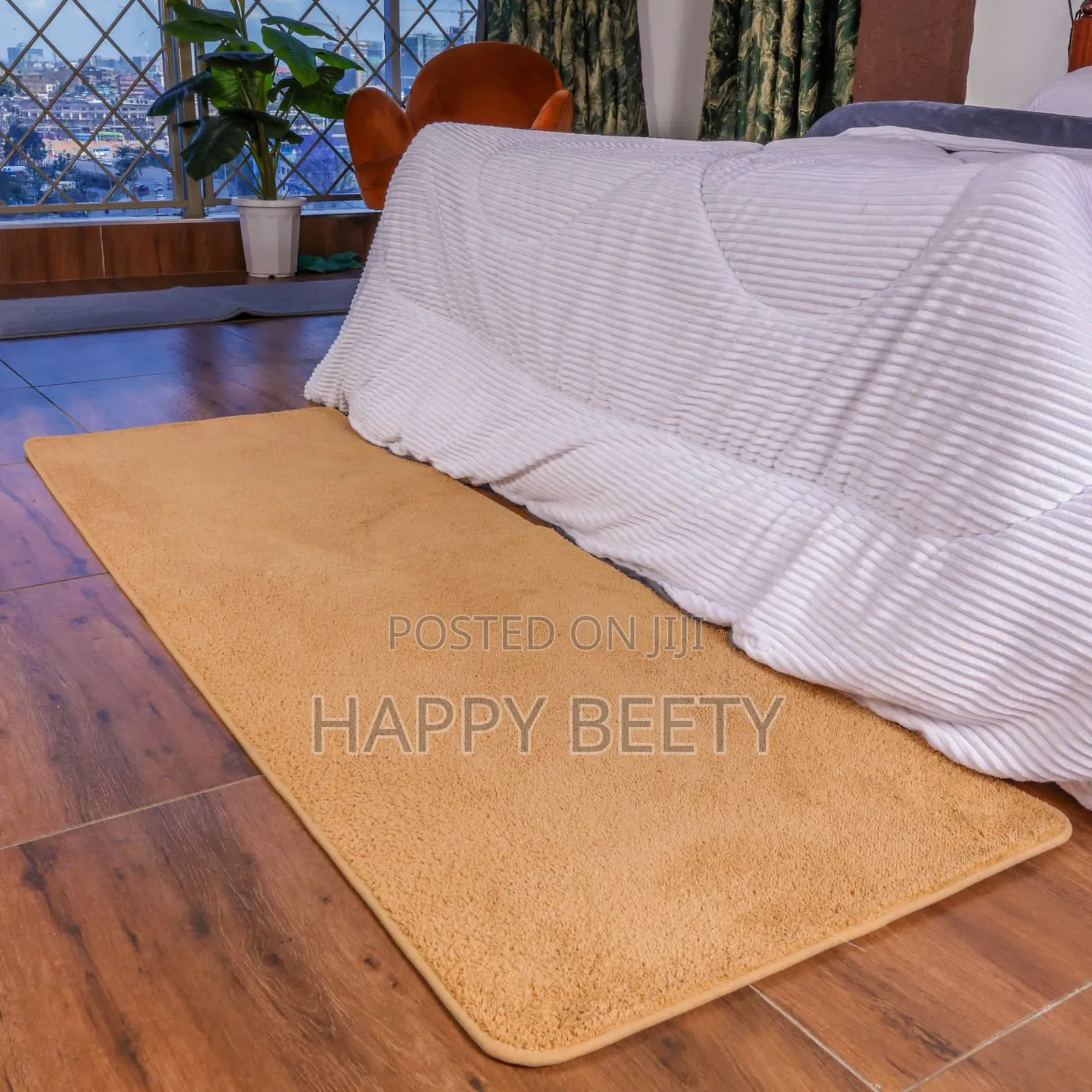Non Slip Absorbent Bedside Mat Soft Luxurious 60*180 Cm