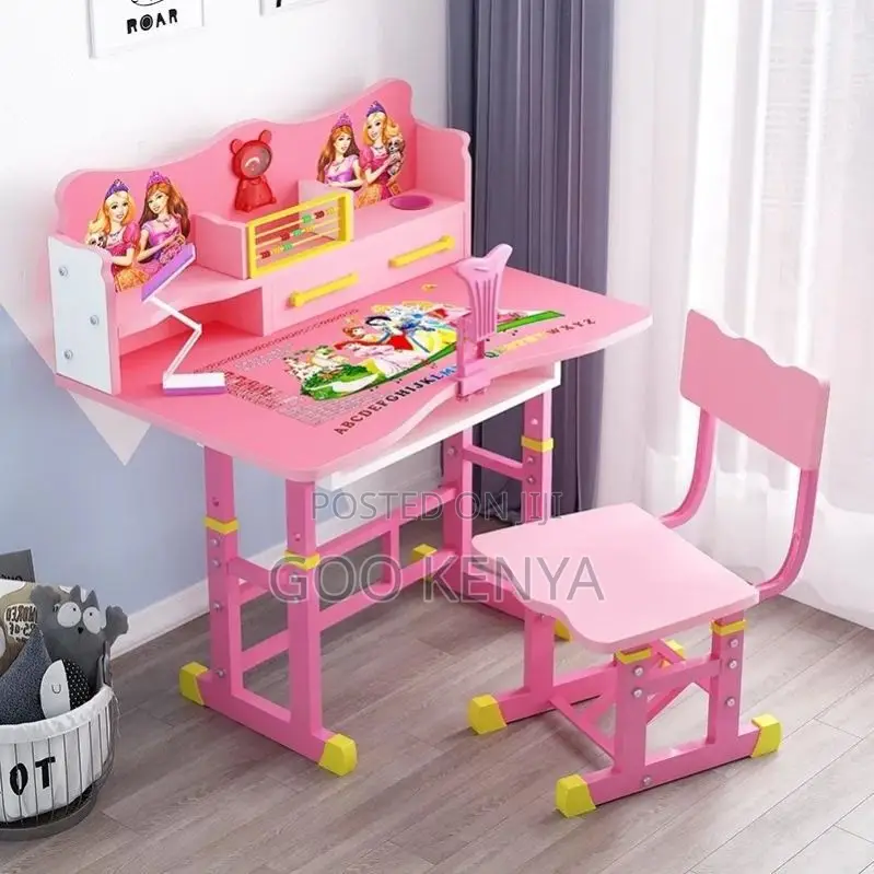 Kids Desk; Wooden Kids Furniture- Desk And Chair Combo