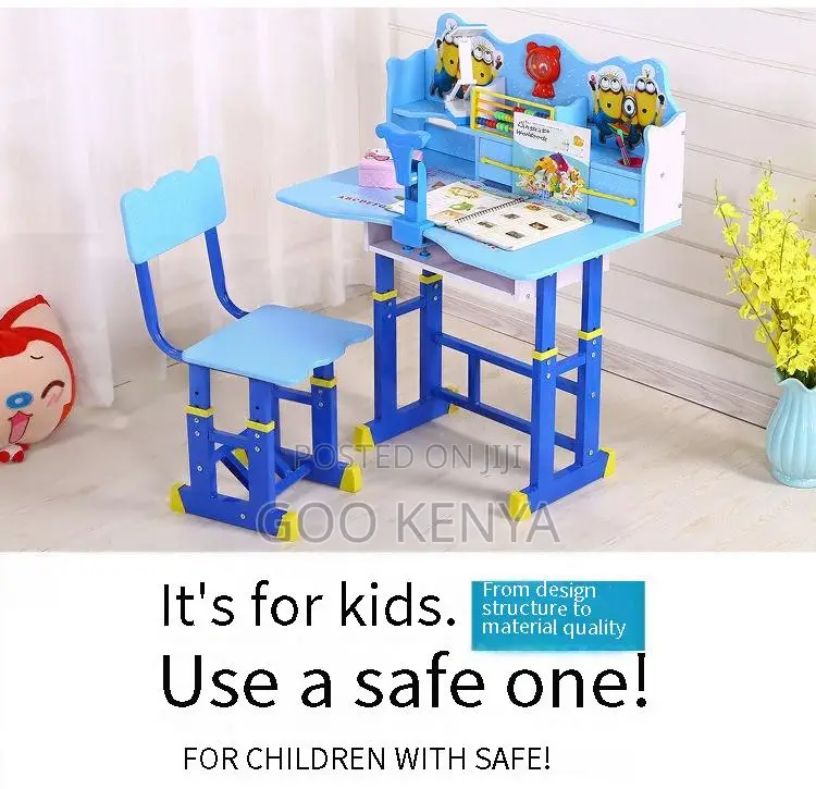 Kids Desk; Wooden Kids Furniture- Desk And Chair Combo