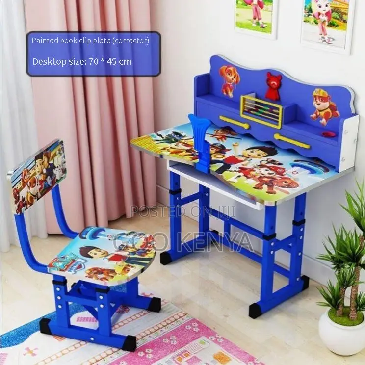 Kids Desk; Wooden Kids Furniture- Desk And Chair Combo