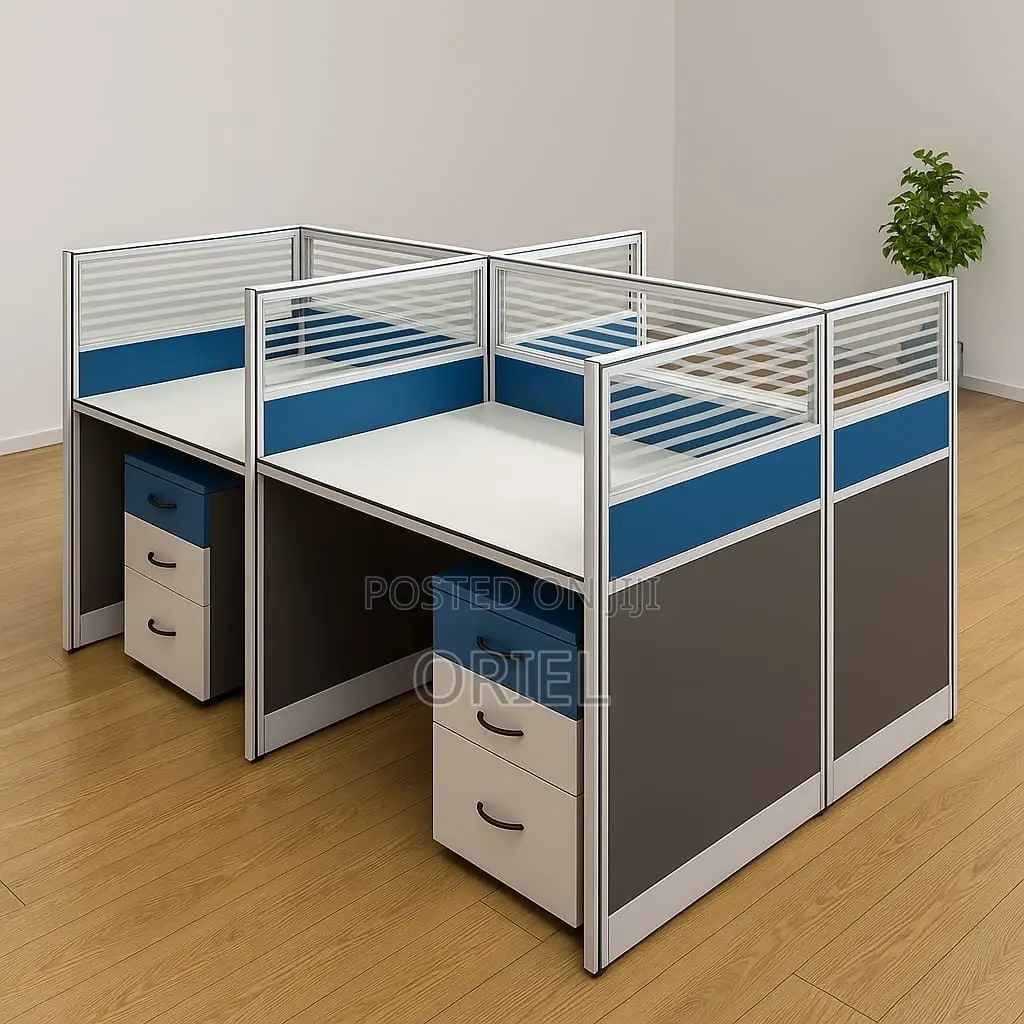 4-Way Blue Imported Office Workstation