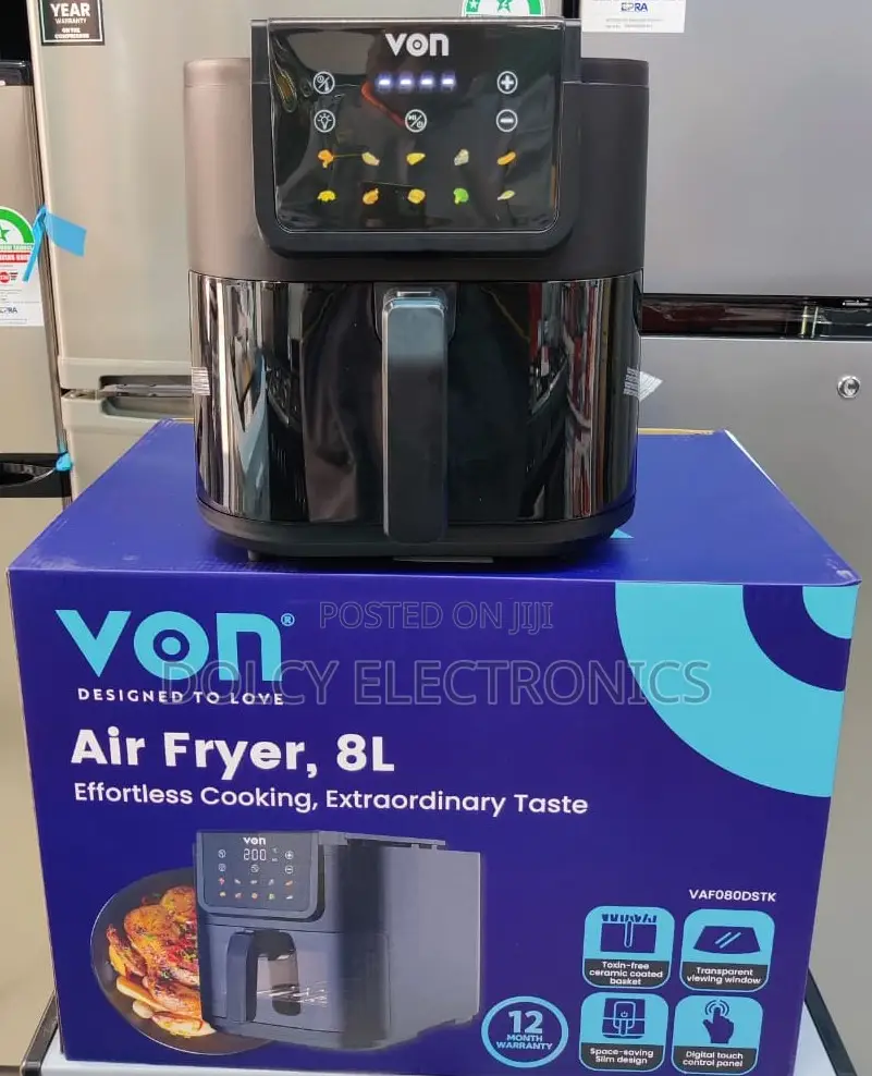 Von Air Fryer 8l Digital Slim Design