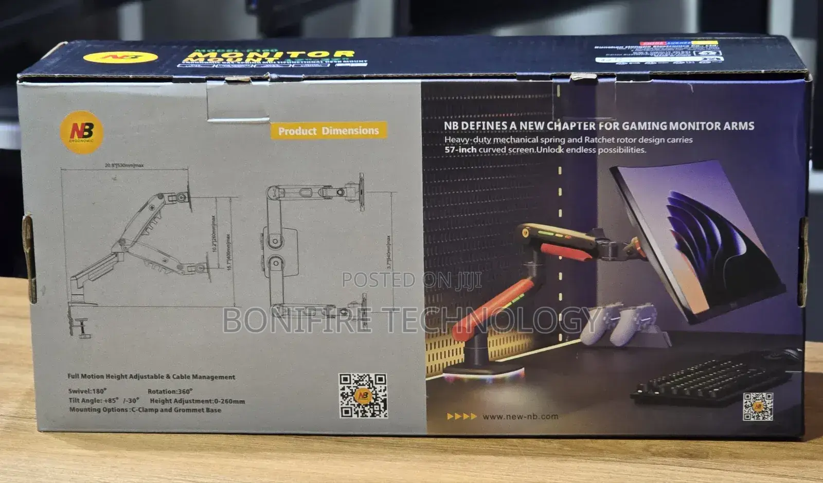 Dual Monitor Mount Model -F160 Gas Spring Versa
