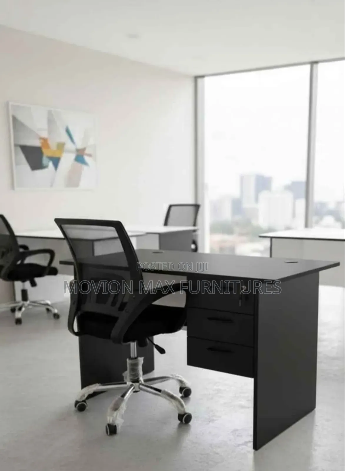 Secretarial Mesh Chair With Desk