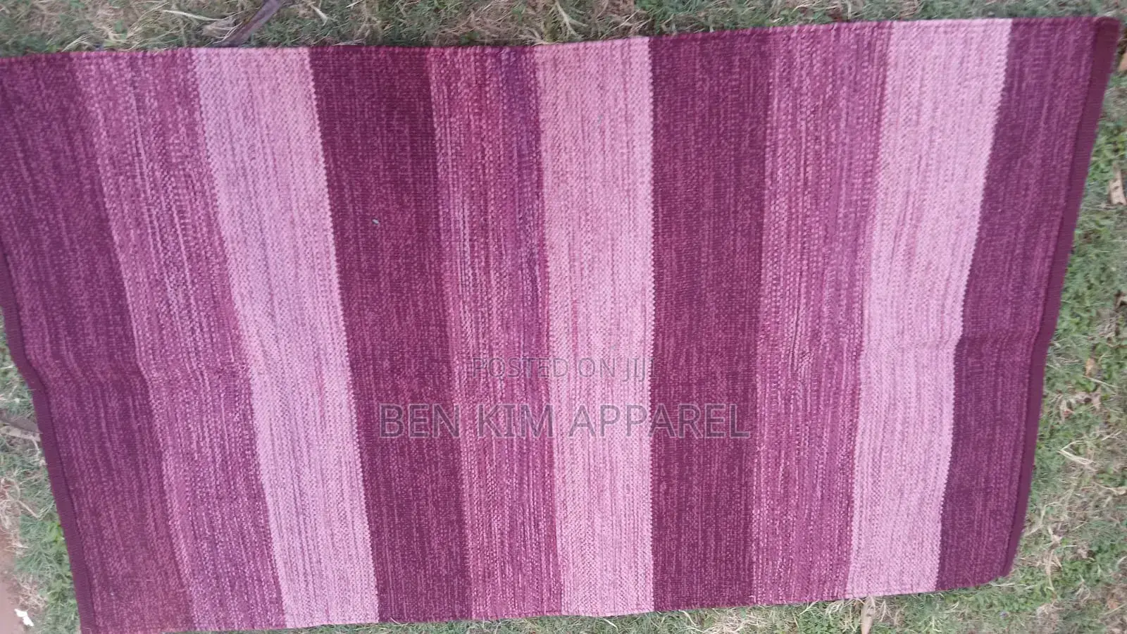 Wine Red Pure Cotton Rug 90cms by 160cms