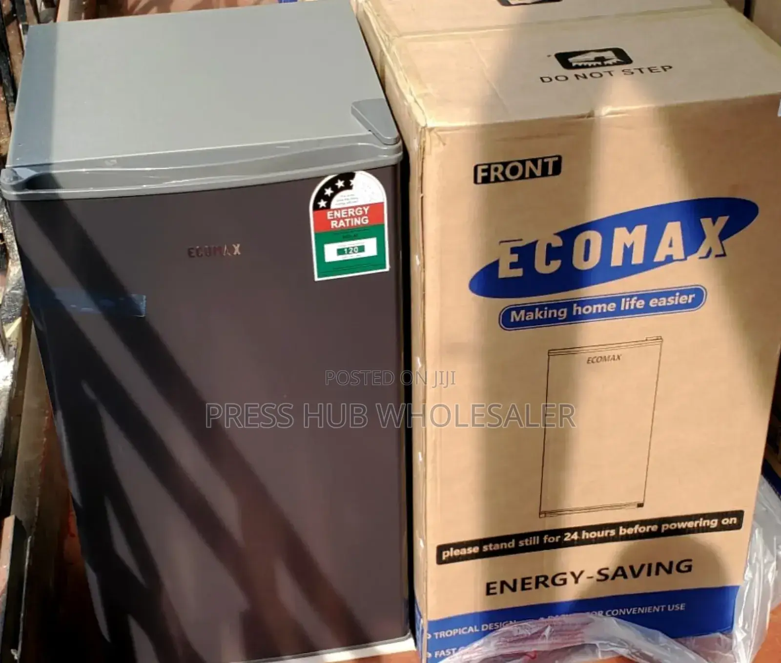 Ecomax 90 Litres Dark Silver Single-Door Refrigerator.