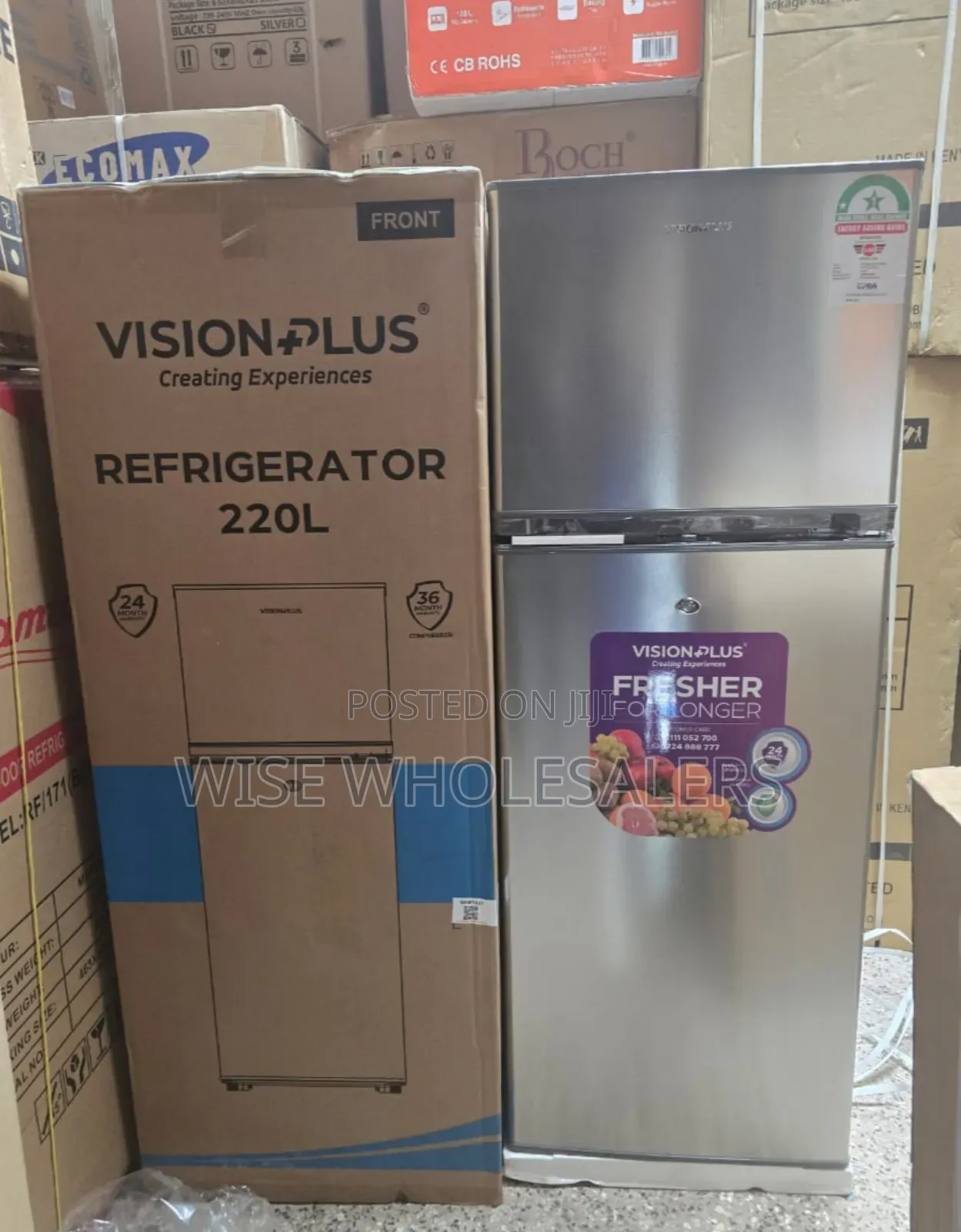Vision Plus 220l Double Door Refrigerator√