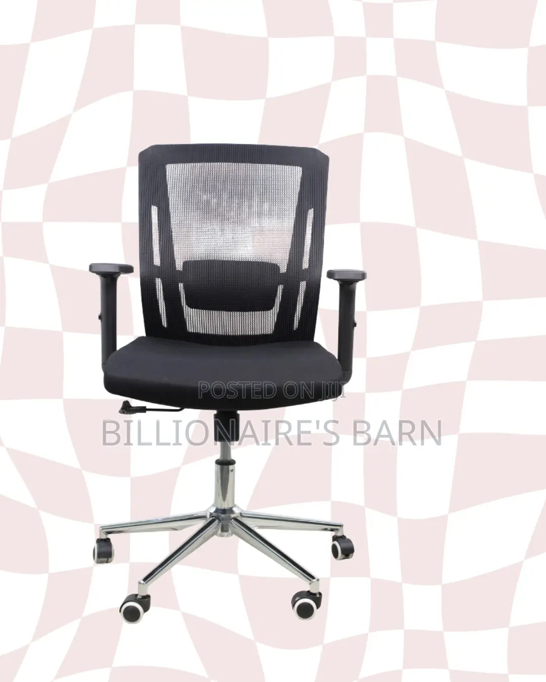 Barn Origin Mid-Back Office Chair • Clean Look, Chrome Base Stability