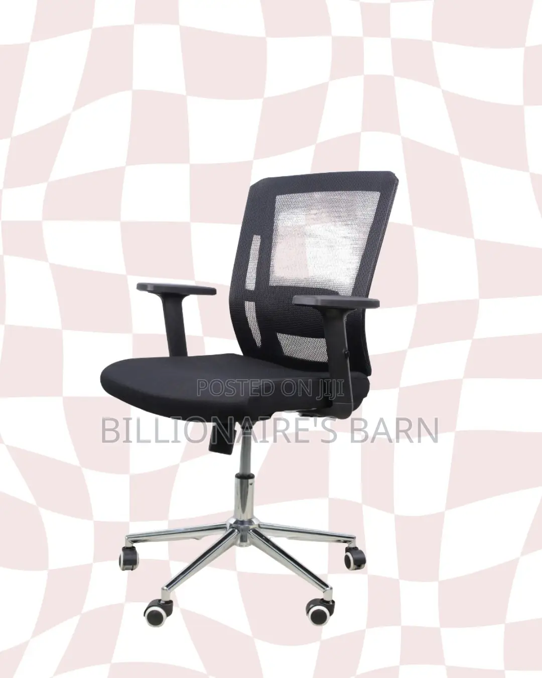 Barn Origin Mid-Back Office Chair • Clean Look, Chrome Base Stability
