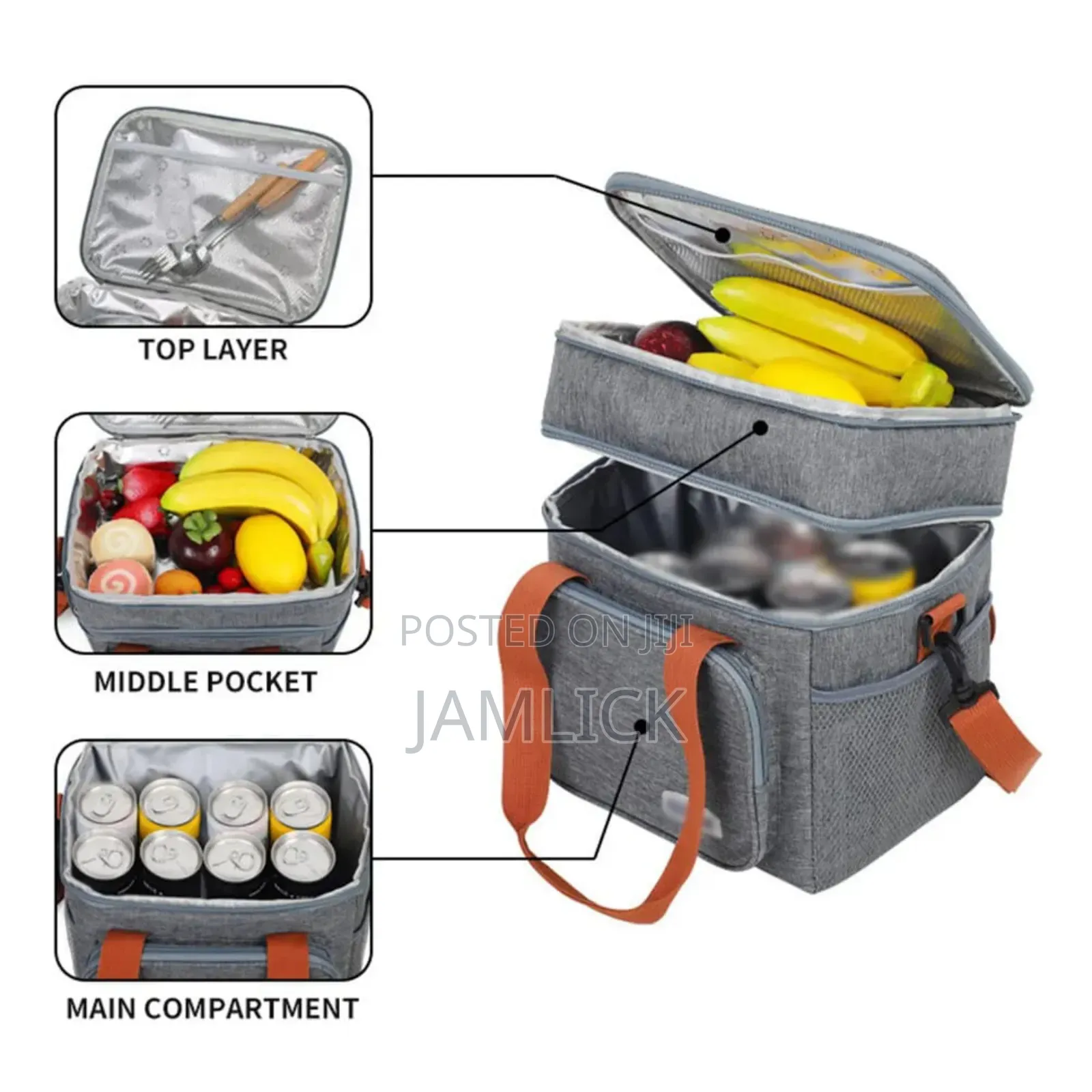Brivilas 2-Layer Insulated Food Bag - Pm