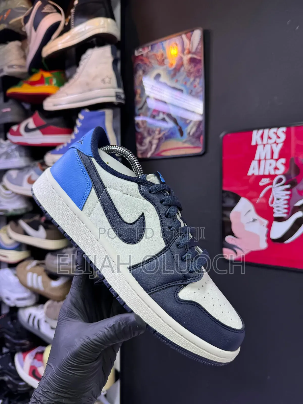 Jordan 1 Low “Obsidian/University Blue-sail”