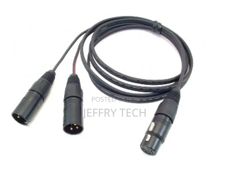 XLR-Female to 2-XLR Male Splitter Aux Audio Sound