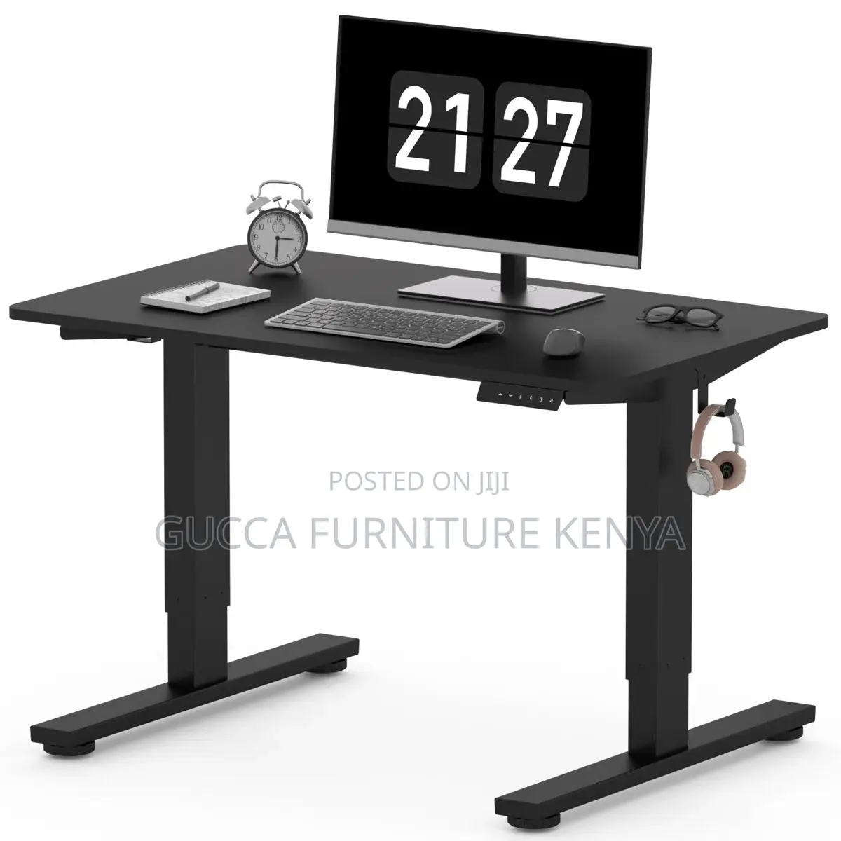 Black 120cm Electric Heigh Adjustable Table