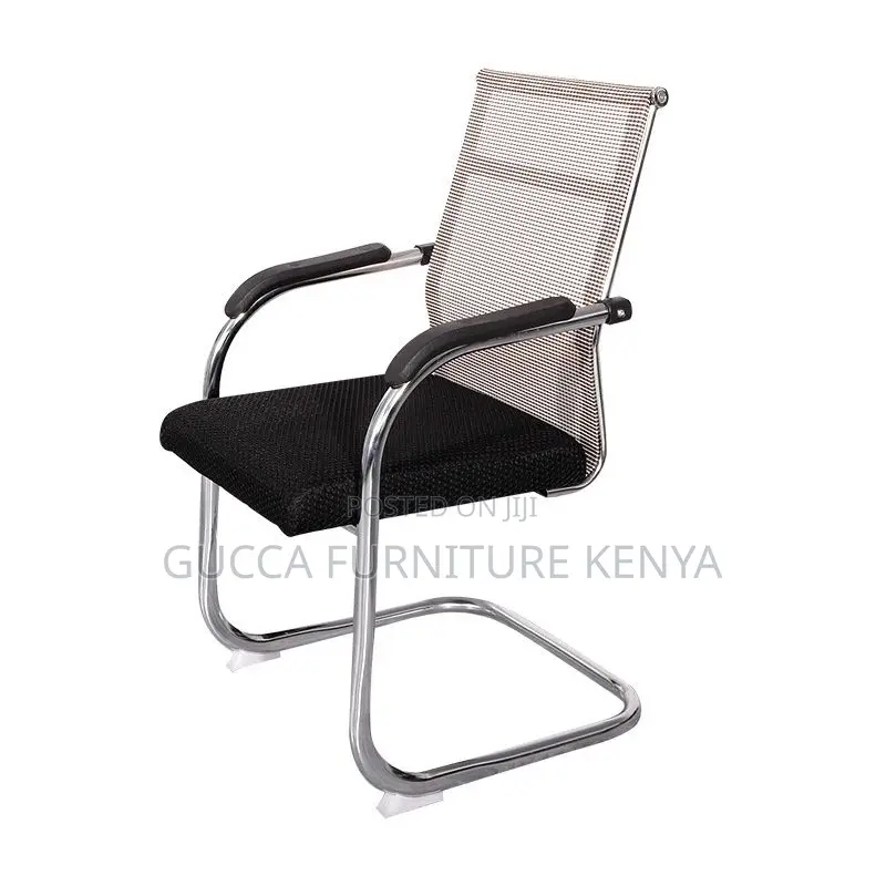 Modern Wheelless Mesh Conference Chair