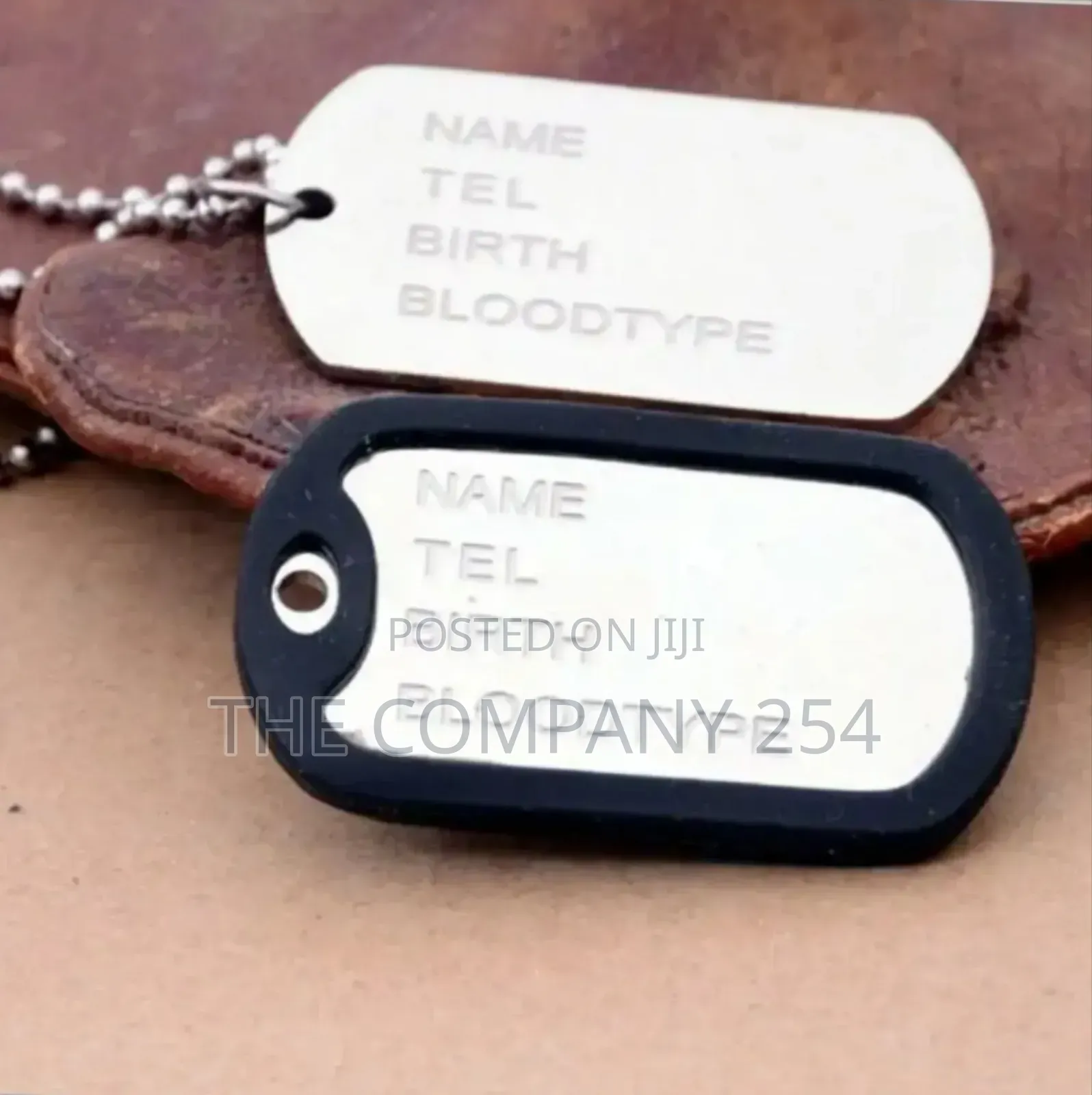 Outdoor Id Name Stainless Steel Necklace Engraving Tactical Dogtag