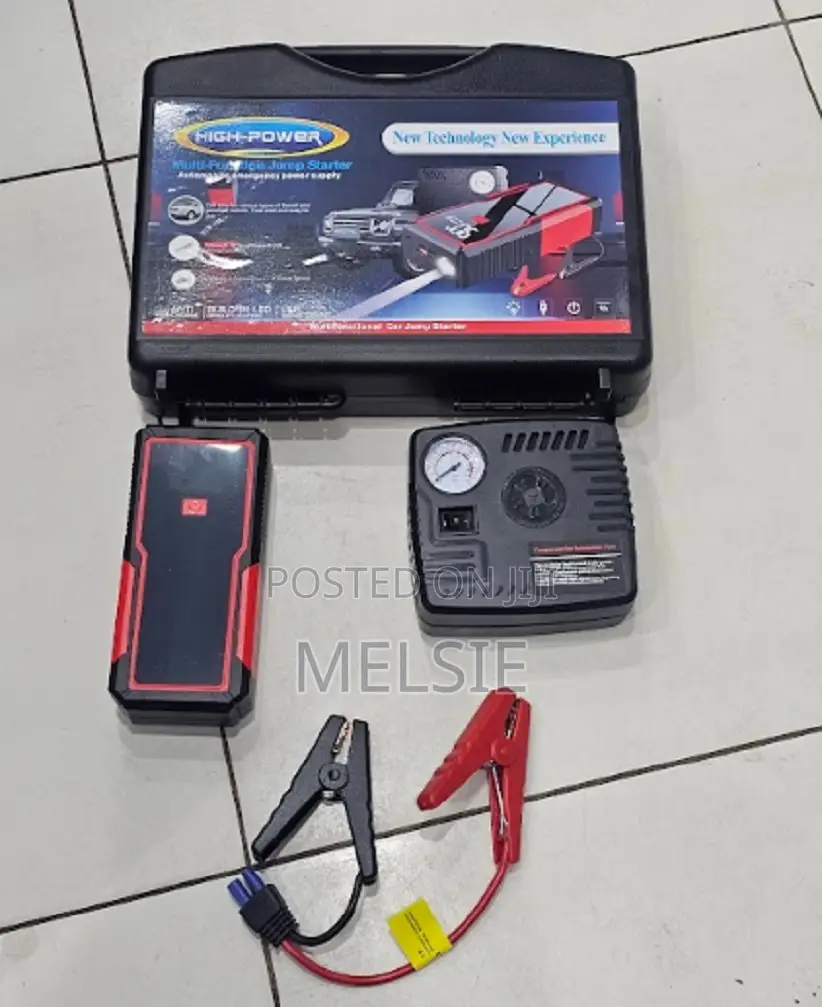 Emergency Car Jump Starter Power Bank With Built-in Tire Inflator