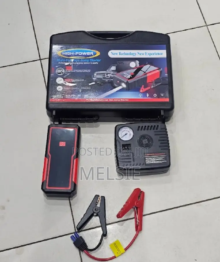 Car Jump Starter With Air Compressor –12v Battery Booster