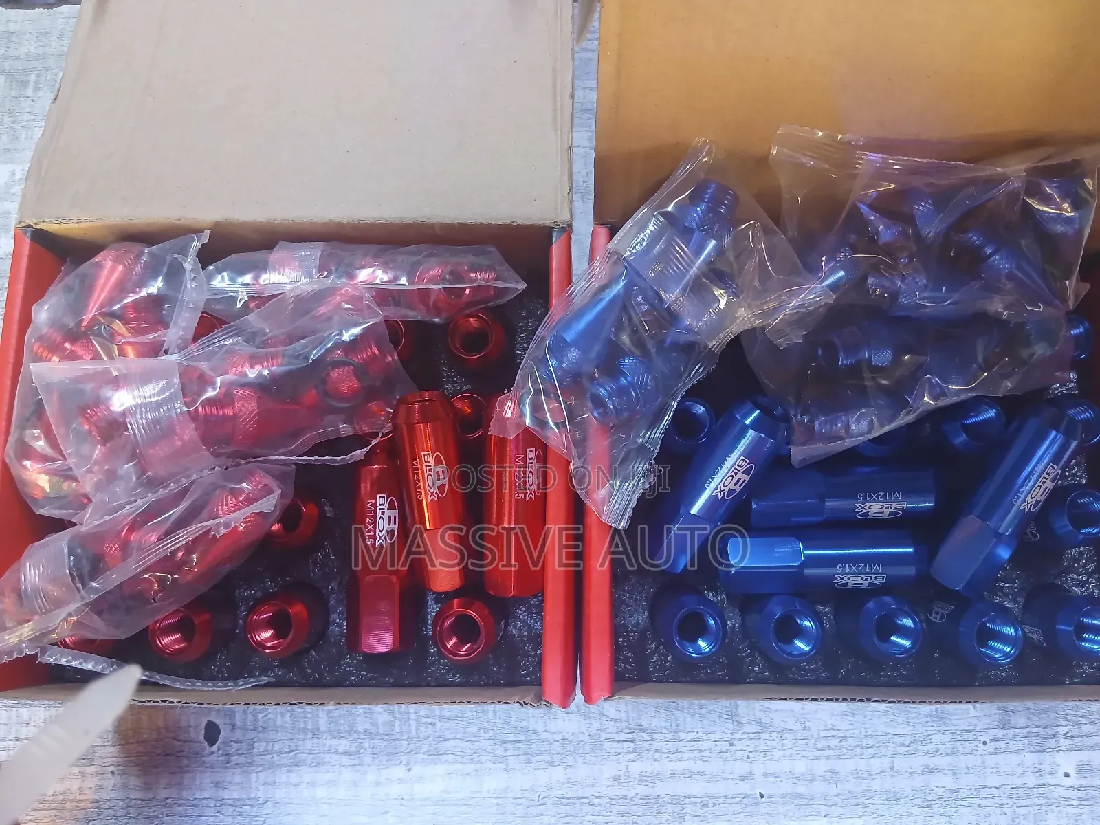 Red/Blue Colour X Box Bullet Nuts/ Bullet Nuts