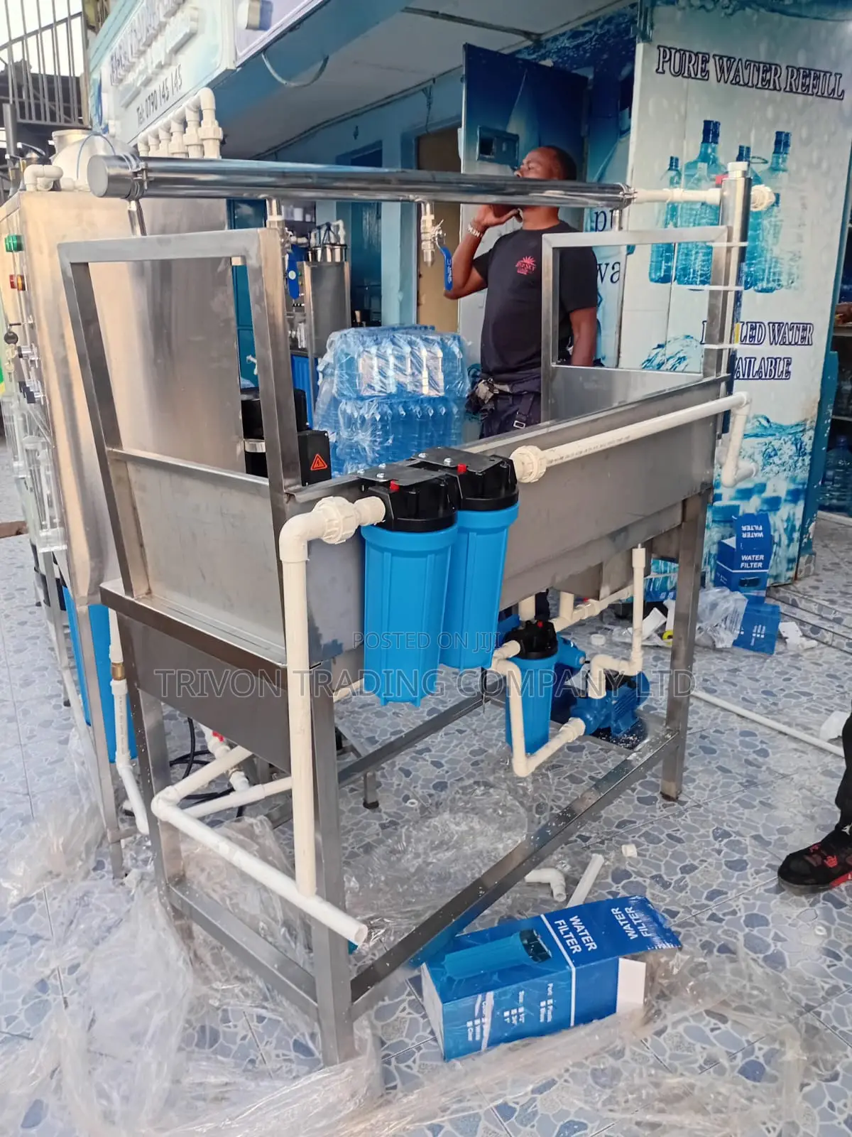 2 Tap Water Filling Line With Uv, Filters Pump | Rinsing Option