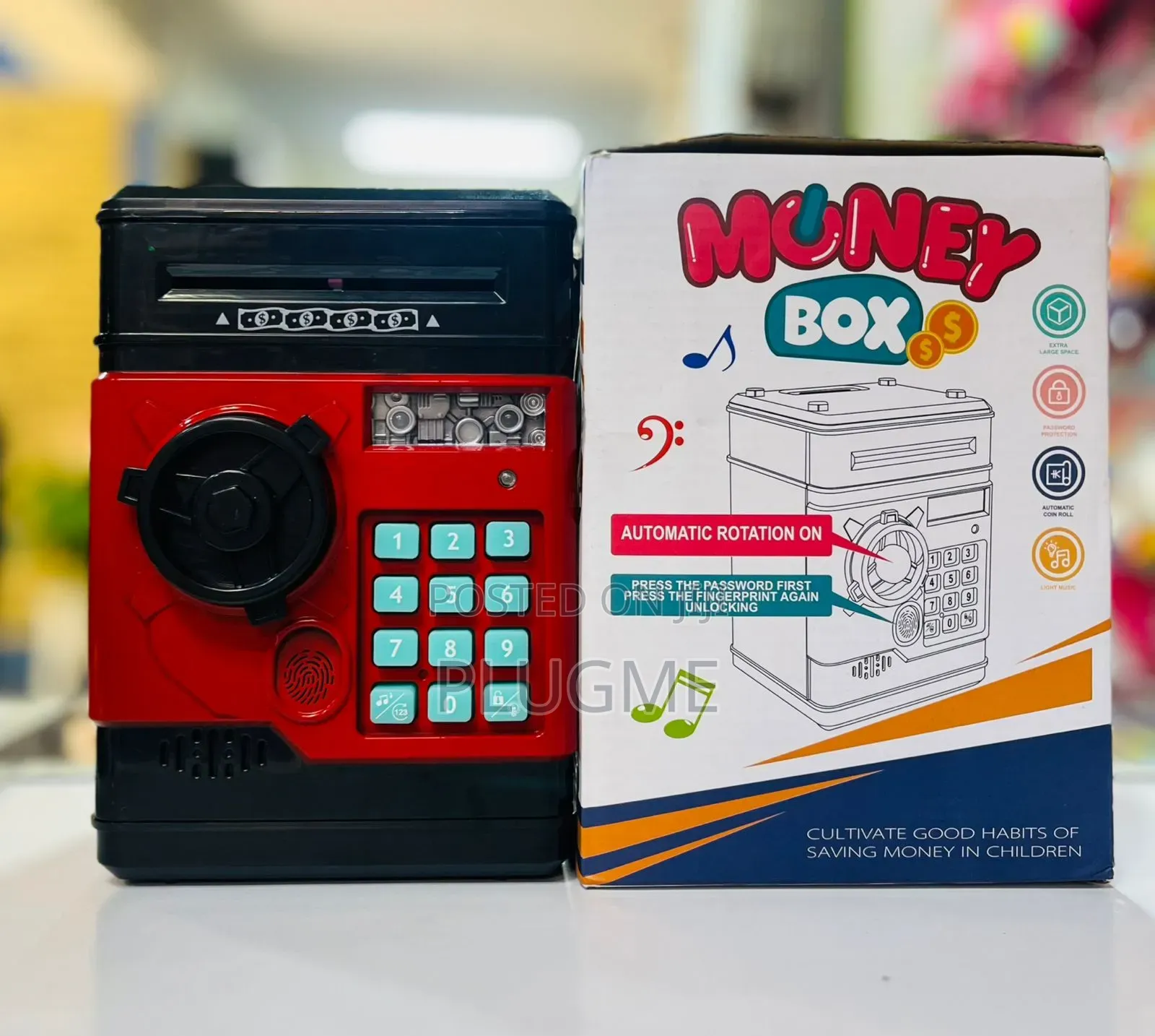 Electronic Kids Money Box Savings Box With Fingerprint Sensor
