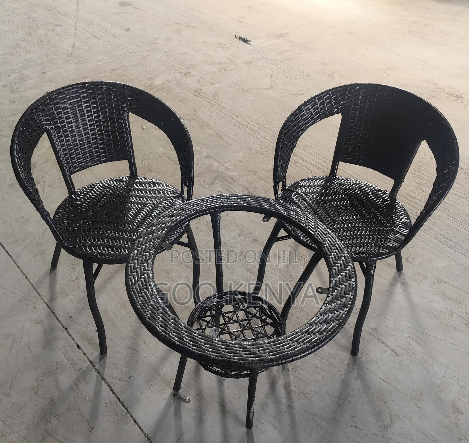 Home Dining Set; 2-seater Outdoor Rattan Chair And Table Set