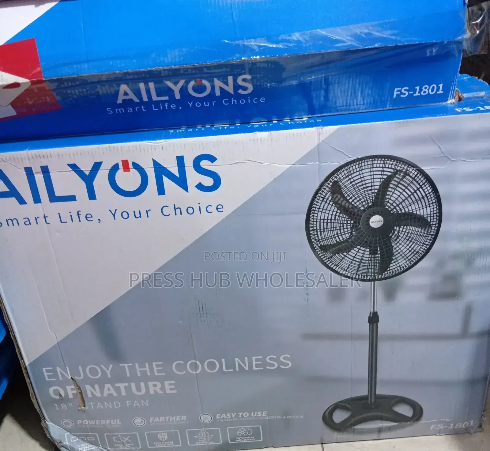 Ailyons Fs-1801 18-Inch Stand Fan.