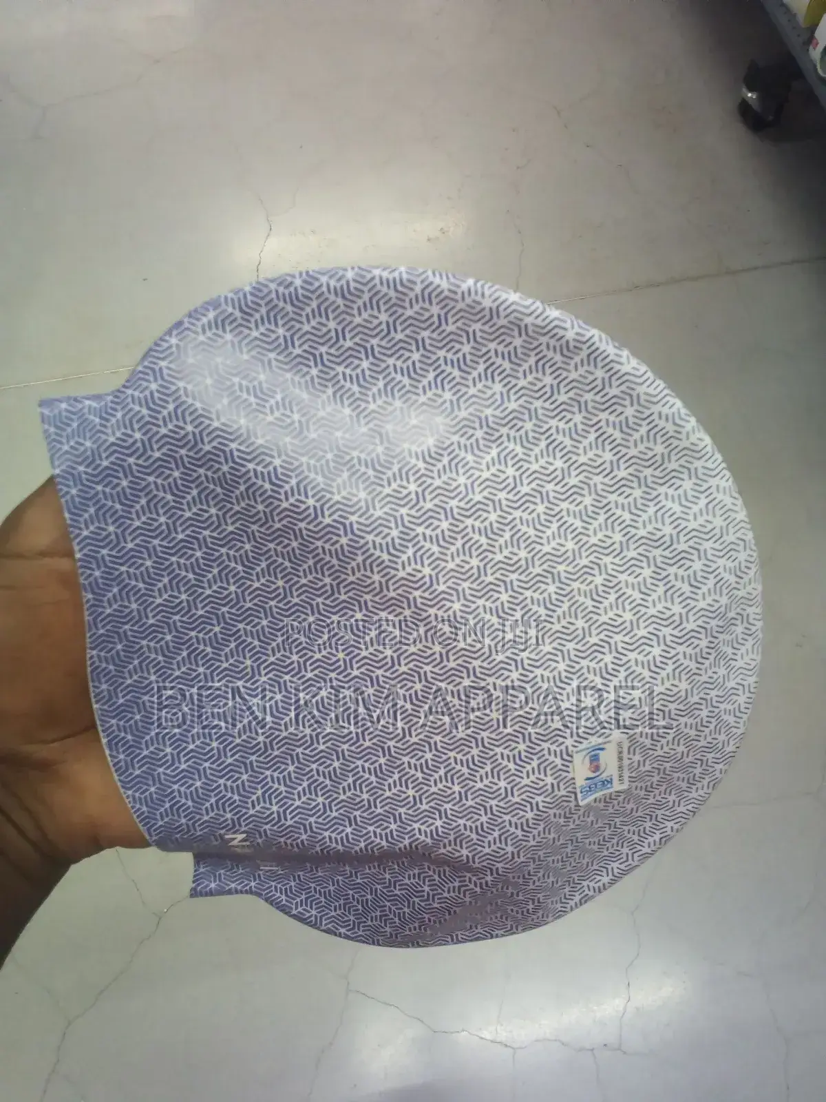 Light Grey Silicone Elastic Swimming Cap All Ages Fit