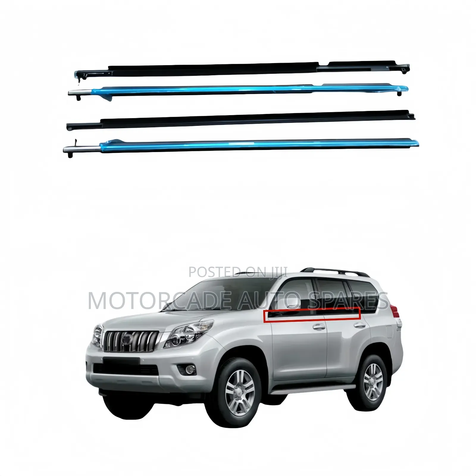 Toyota Landcruiser Prado Fj 150 2010-2021 Chrome Weather Strips