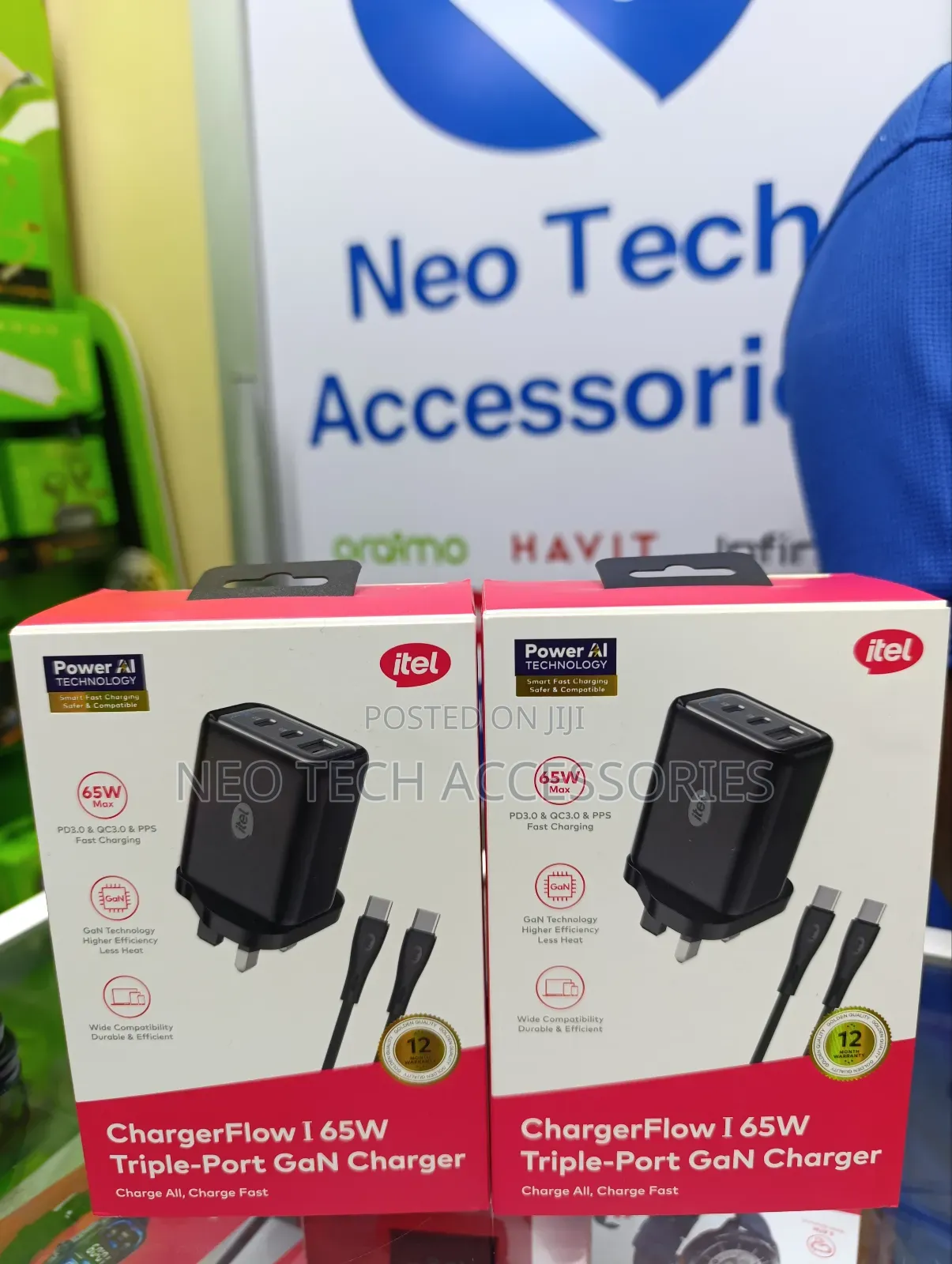 Item Chargerflow 1 65w Triple- Port Gan Charger
