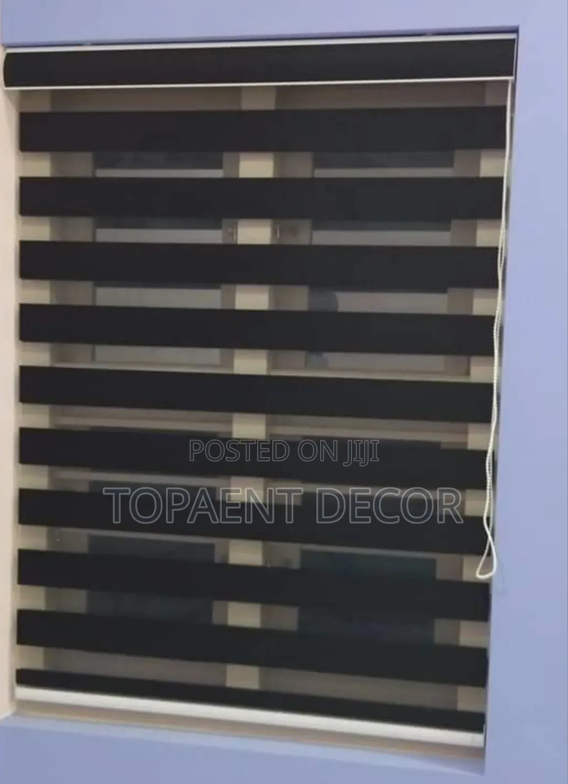 Black Comfort, Privacy And Style Combined Horizontal Office Blinds