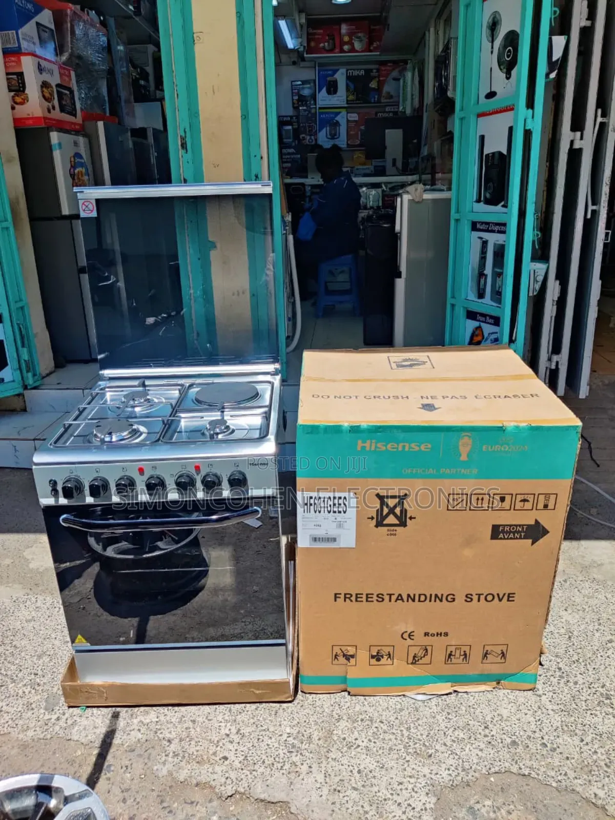 Hisense 60x60 Cooker 3gas 1electric With Gas Sensor And Rotisserie