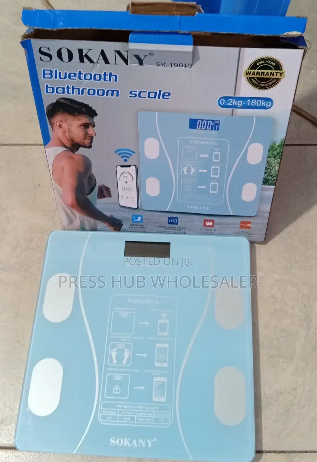 Sokany Sk-19019 Bluetooth Bathroom Scale." '