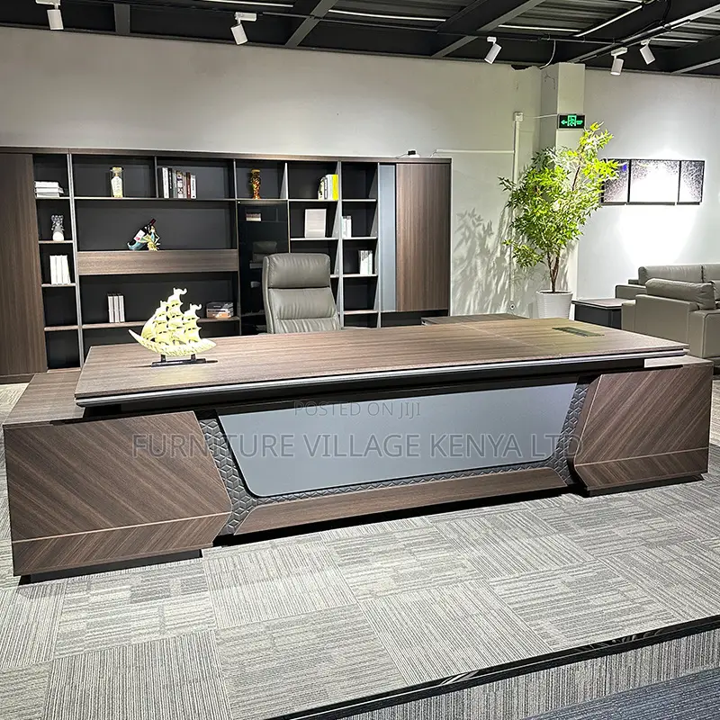 Office Table: 240cm L-shaped Executive Office Desk