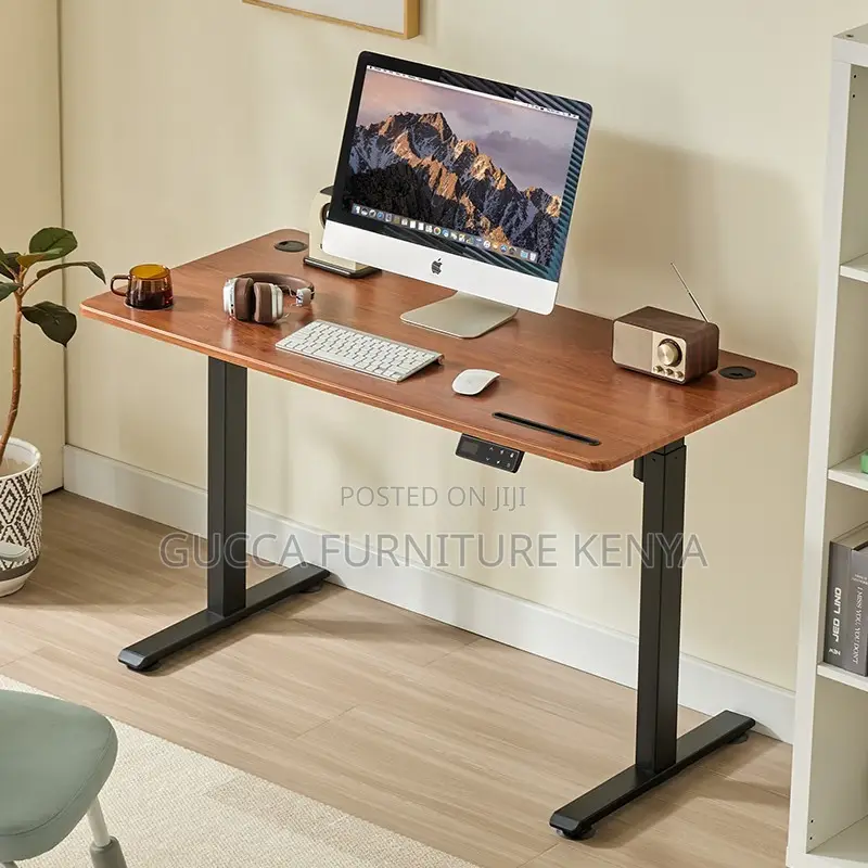 Brown Motorized Electric Standing Desk